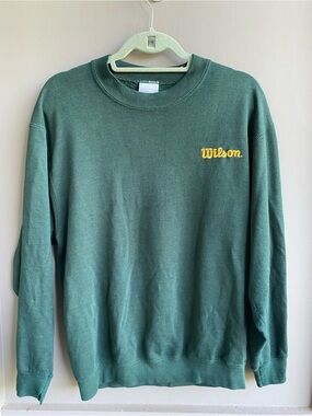 Wilson Vintage Men's Crewneck Sweatshirt in Forest Green